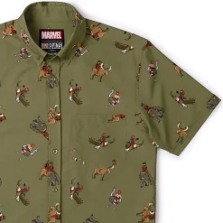 Deadpool|Marvel|Marvel Deadpool "Deady Riding Things" – KUNUFLEX Short Sleeve Shirt