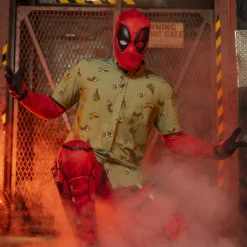 Deadpool|Marvel|Marvel Deadpool "Deady Riding Things" – KUNUFLEX Short Sleeve Shirt