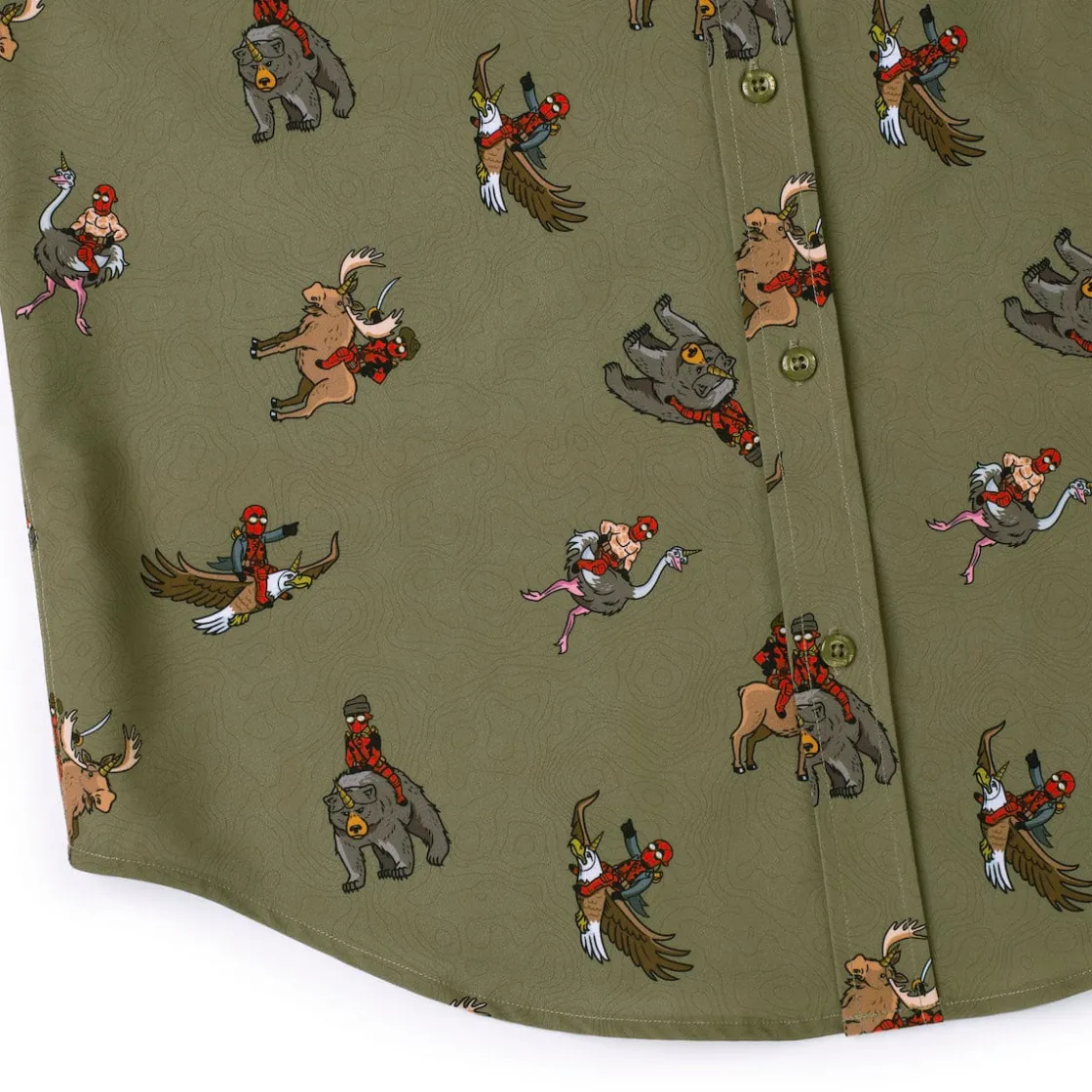 Deadpool|Marvel|Marvel Deadpool "Deady Riding Things" – KUNUFLEX Short Sleeve Shirt