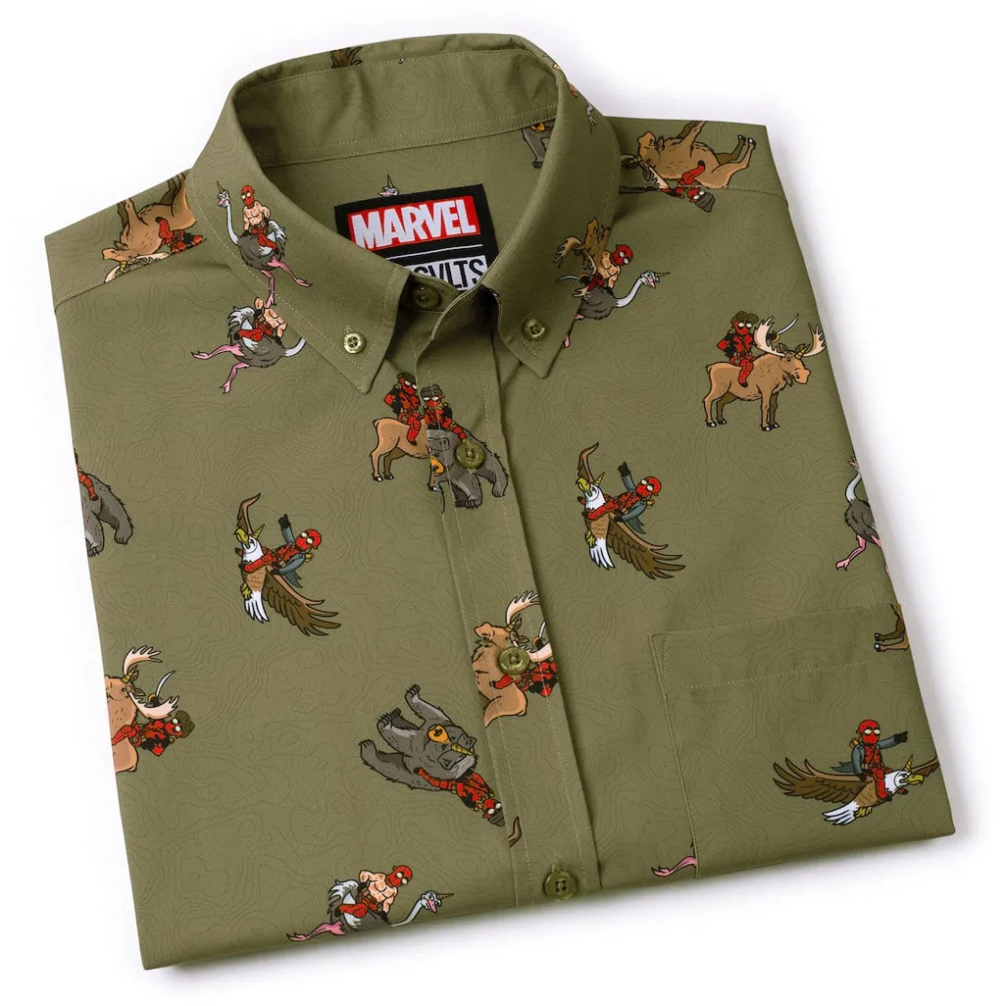 Deadpool|Marvel|Marvel Deadpool "Deady Riding Things" – KUNUFLEX Short Sleeve Shirt
