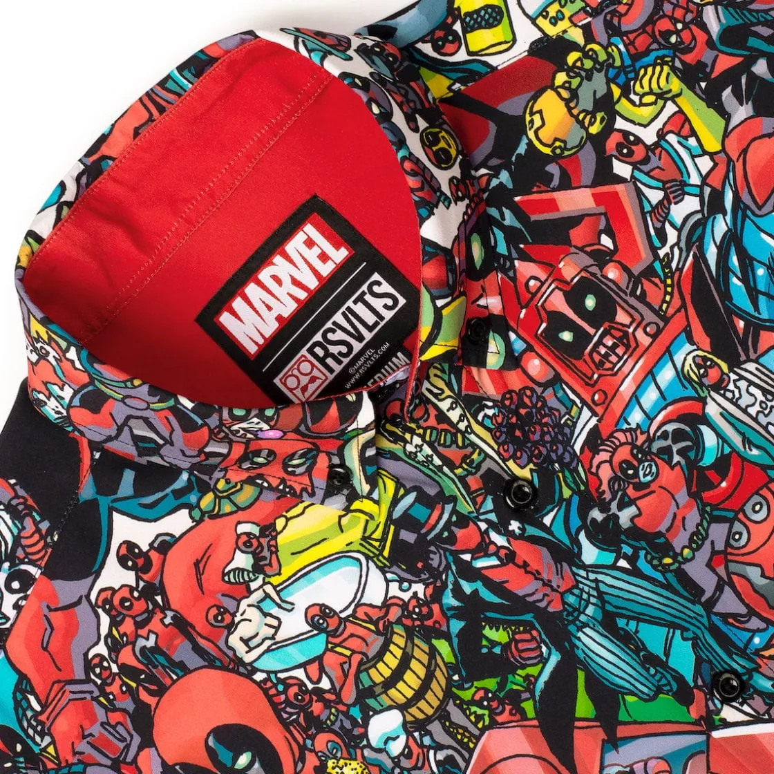 Deadpool|Marvel|Marvel Deadpool "Wade Parade" – KUNUFLEX Short Sleeve Shirt