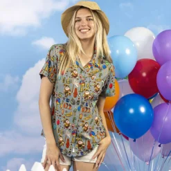 Up|Disney & Pixar|Disney and Pixar Up "The Wilderness Must Be Explored" – Women's KUNUFLEX Short Sleeve Shirt