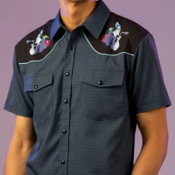 Disney Villains|Disney|Disney Villains "Dark and Gloomy" – Roper Short Sleeve Shirt