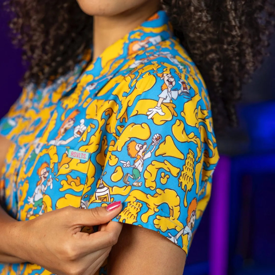 A Goofy Movie|Disney|Disney ’s A Goofy Movie "Chedda Whizzy!" – Women's KUNUFLEX Short Sleeve Shirt