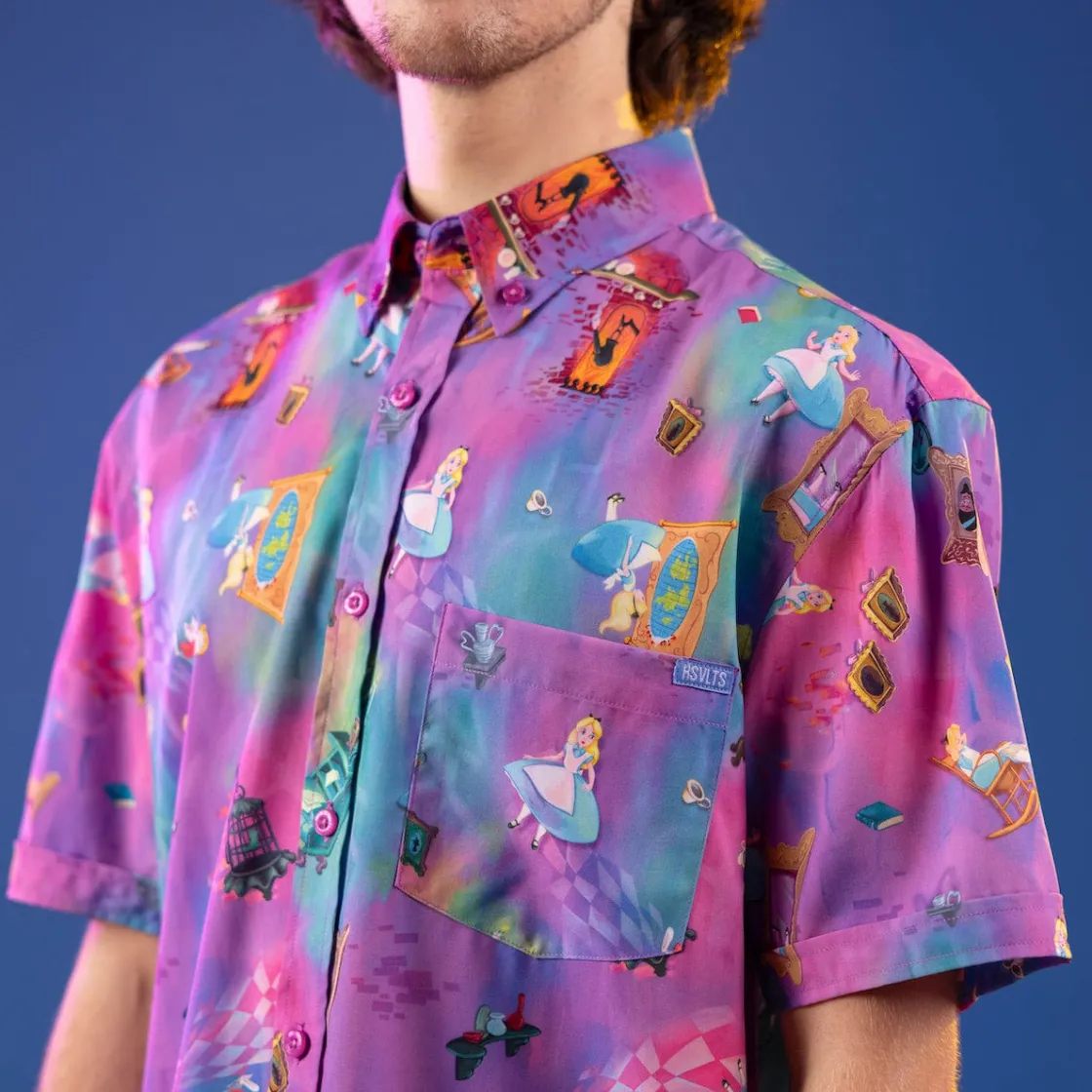 Alice In Wonderland|Disney|Alice in Wonderland Disney's "Down the Rabbit Hole" - KUNUFLEX Short Sleeve Shirt
