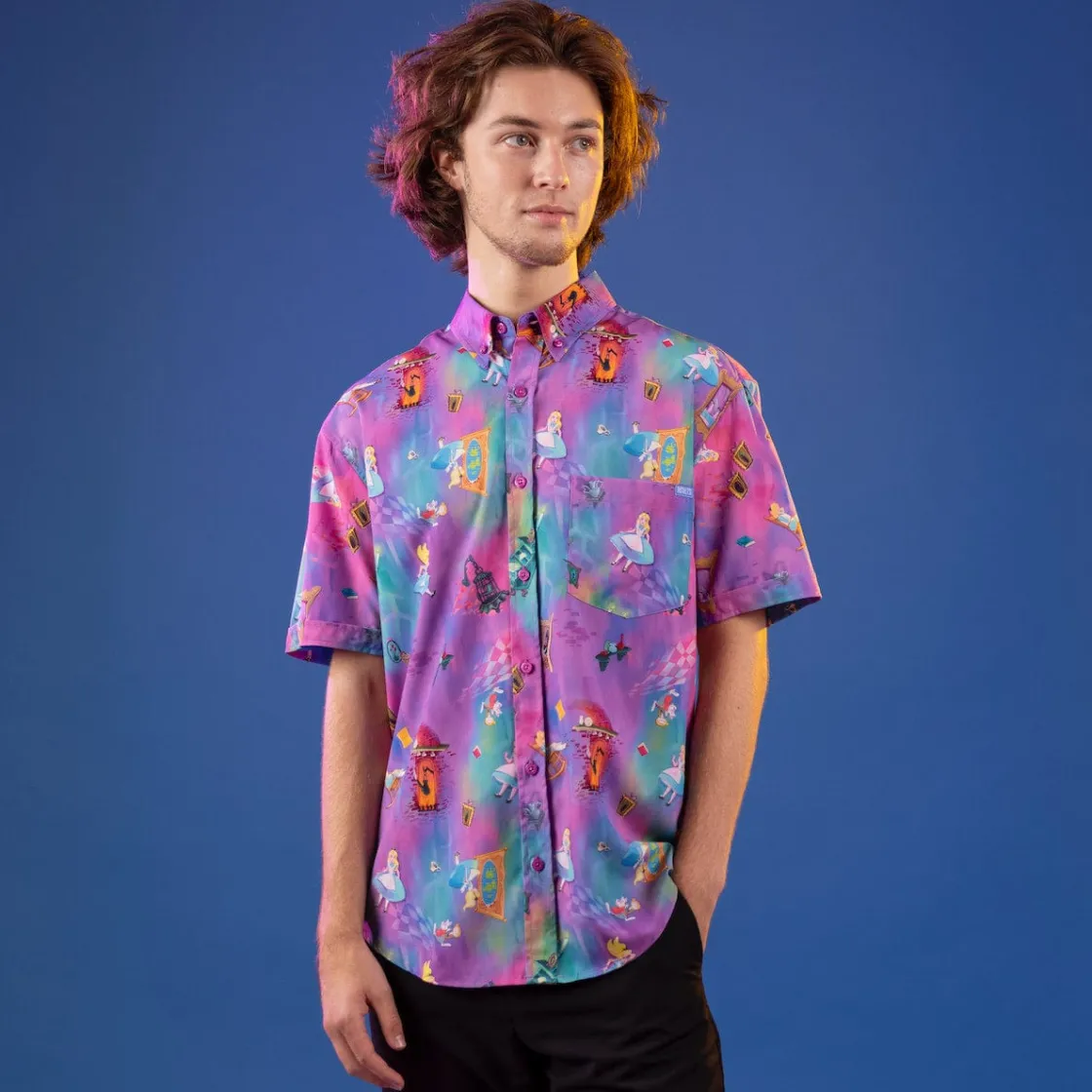 Alice In Wonderland|Disney|Alice in Wonderland Disney's "Down the Rabbit Hole" - KUNUFLEX Short Sleeve Shirt