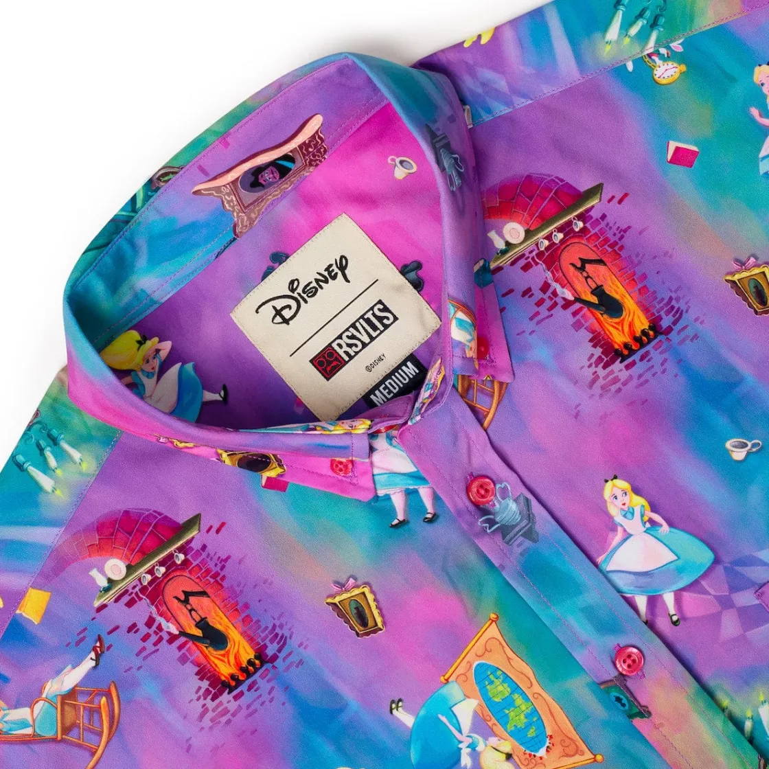 Alice In Wonderland|Disney|Alice in Wonderland Disney's "Down the Rabbit Hole" - KUNUFLEX Short Sleeve Shirt