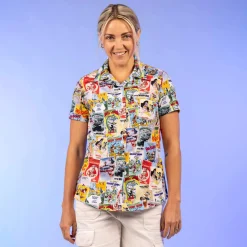 Donald Duck|Disney|Disney ’s Donald Duck 90th "Big Screen Billing" – Women's KUNUFLEX Short Sleeve Shirt