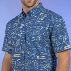 Donald Duck|Short Sleeves|Disney ’s Donald Duck 90th "Designing Donald" – KUNUFLEX Short Sleeve Shirt
