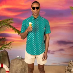 Lilo & Stitch|Disney|Disney 's Lilo & Stitch "Ice Cream Man" – KUNUFLEX Short Sleeve Shirt