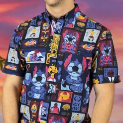 Tiki|Lilo & Stitch|Disney 's Lilo & Stitch "Tiki-terrestrial" – KUNUFLEX Short Sleeve Shirt