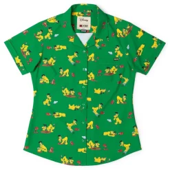 Pluto|Disney|Disney 's Pluto 95th "Pluto and the Gopher" – Women's KUNUFLEX Short Sleeve Shirt