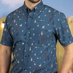 Short Sleeve Shirts|Americana|RSVLTS Duck, Duck, Dog! – KUNUFLEX Short Sleeve Shirt