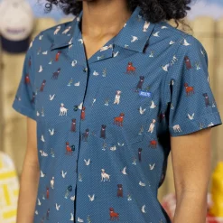 Short Sleeve Shirts|Americana|RSVLTS Duck, Duck, Dog! – Women's KUNUFLEX Short Sleeve Shirt