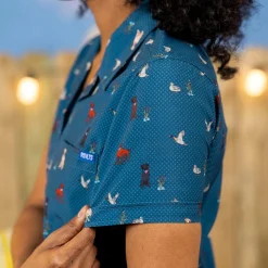 Short Sleeve Shirts|Americana|RSVLTS Duck, Duck, Dog! – Women's KUNUFLEX Short Sleeve Shirt