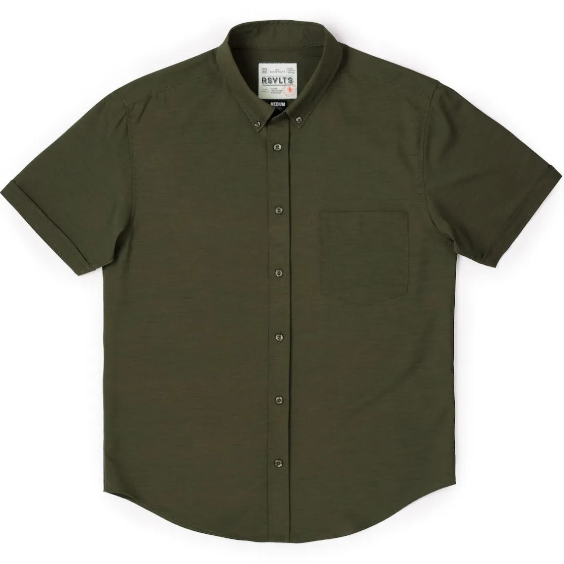 Short Sleeve Shirts|Short Sleeves|RSVLTS Dusty Olive – KUNUFLEX Short Sleeve Shirt