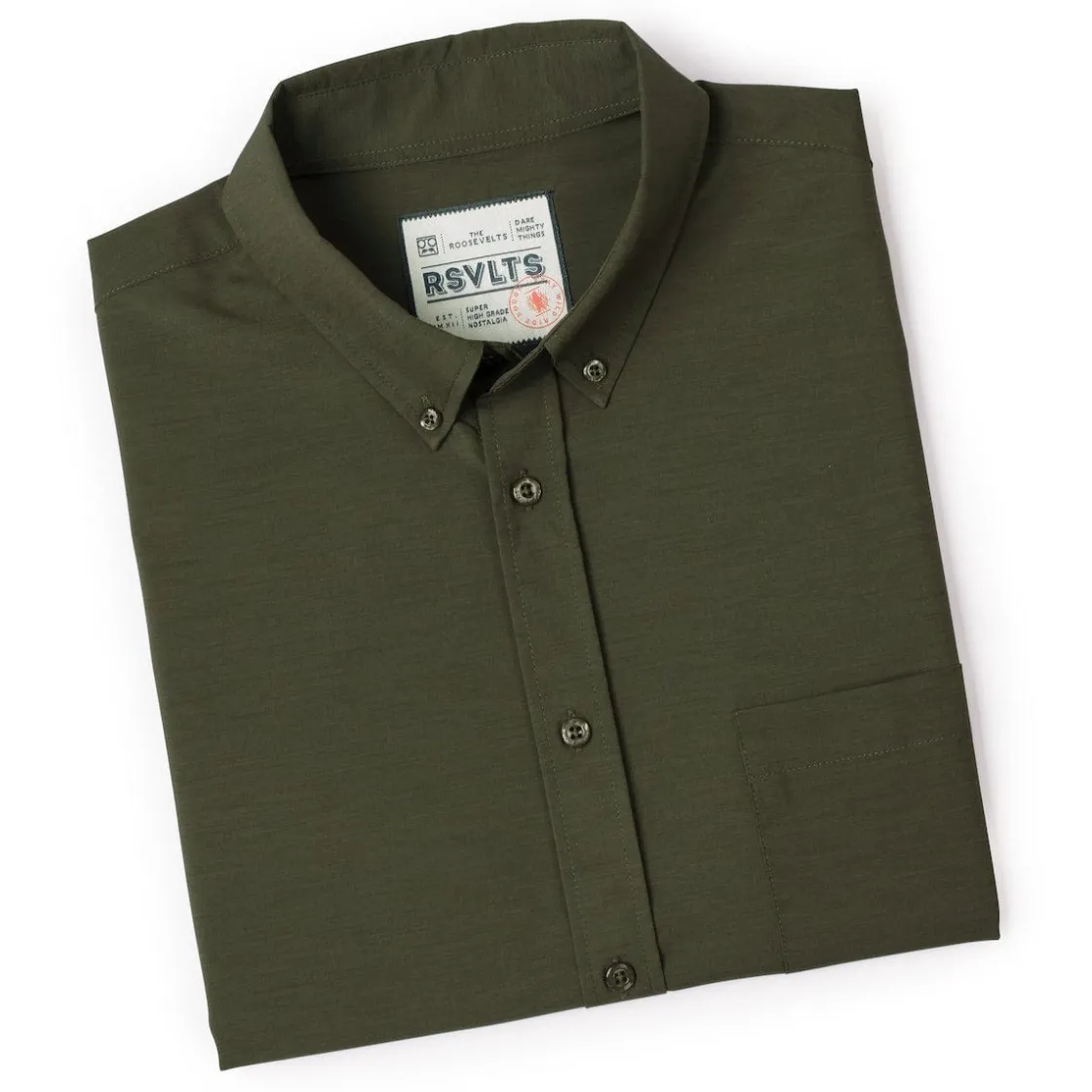 Short Sleeve Shirts|Short Sleeves|RSVLTS Dusty Olive – KUNUFLEX Short Sleeve Shirt