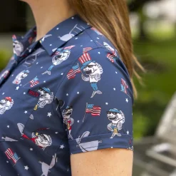 Short Sleeve Shirts|Americana|RSVLTS Fins & Freedom – Women's KUNUFLEX Short Sleeve Shirt