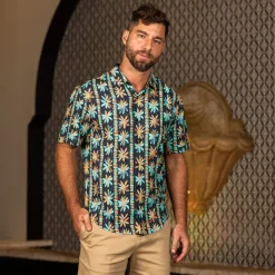 Short Sleeve Shirts|Bamboo|RSVLTS Fleur-escent – Bamboo Short Sleeve Shirt