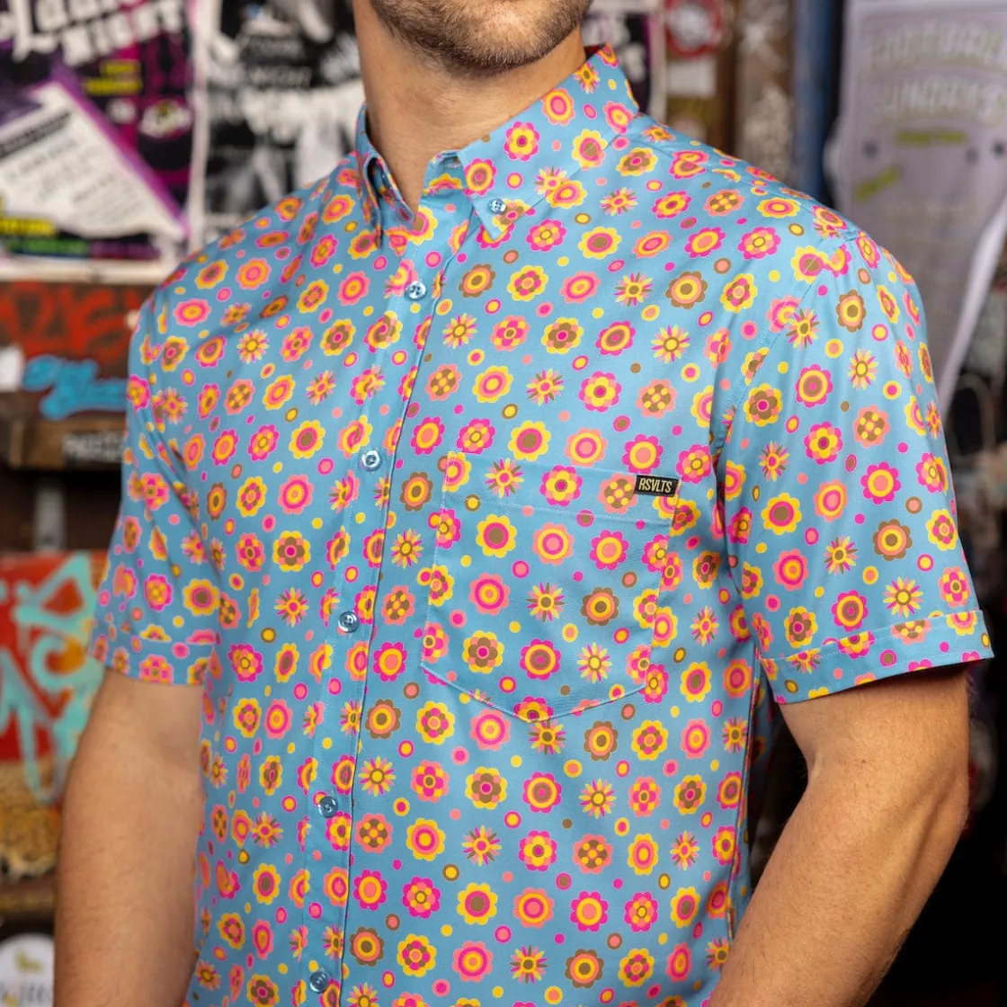 Short Sleeve Shirts|Short Sleeves|RSVLTS Flower Ballad – KUNUFLEX Short Sleeve Shirt