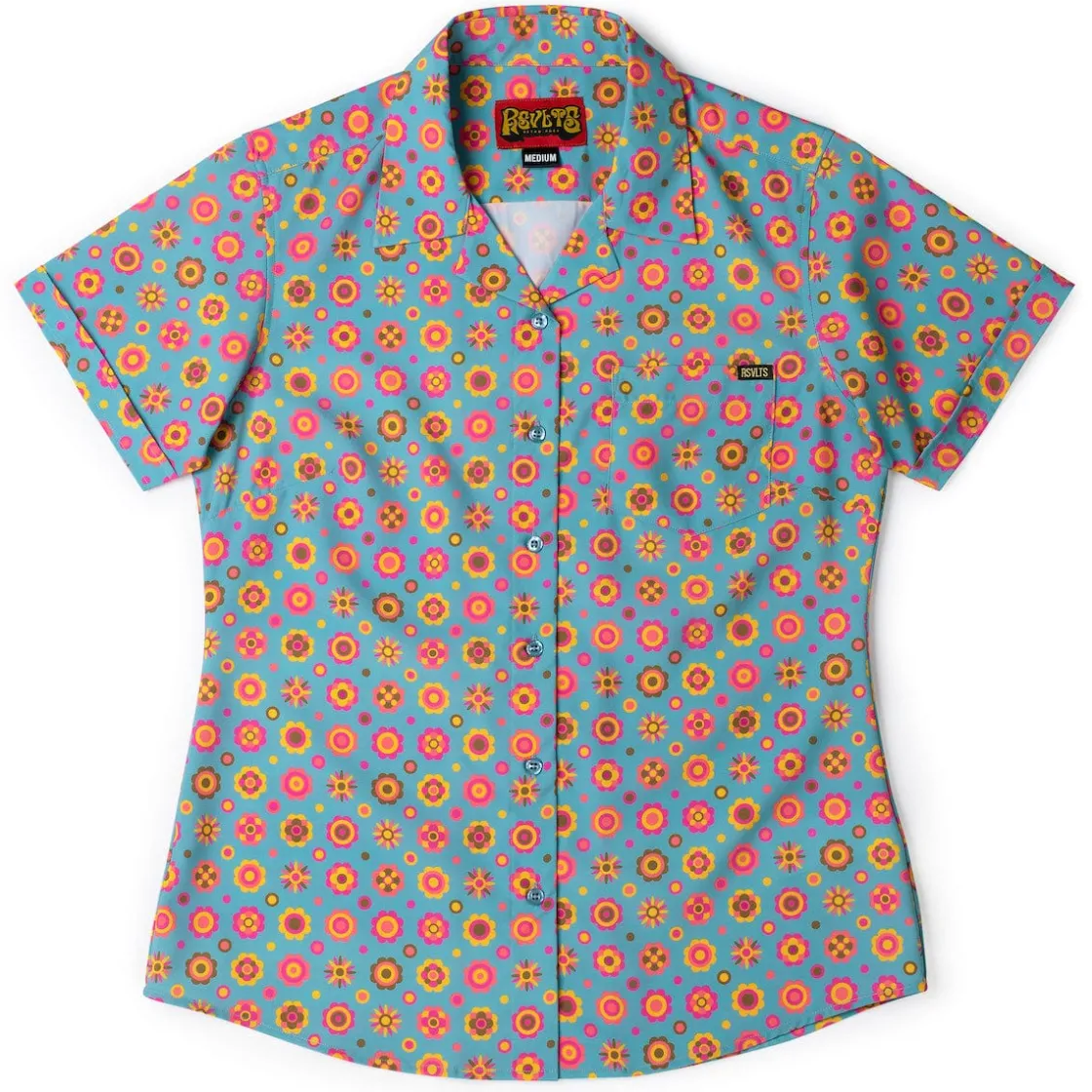 Short Sleeve Shirts|Rsvlts|RSVLTS Flower Ballad – Women's KUNUFLEX Short Sleeve Shirt