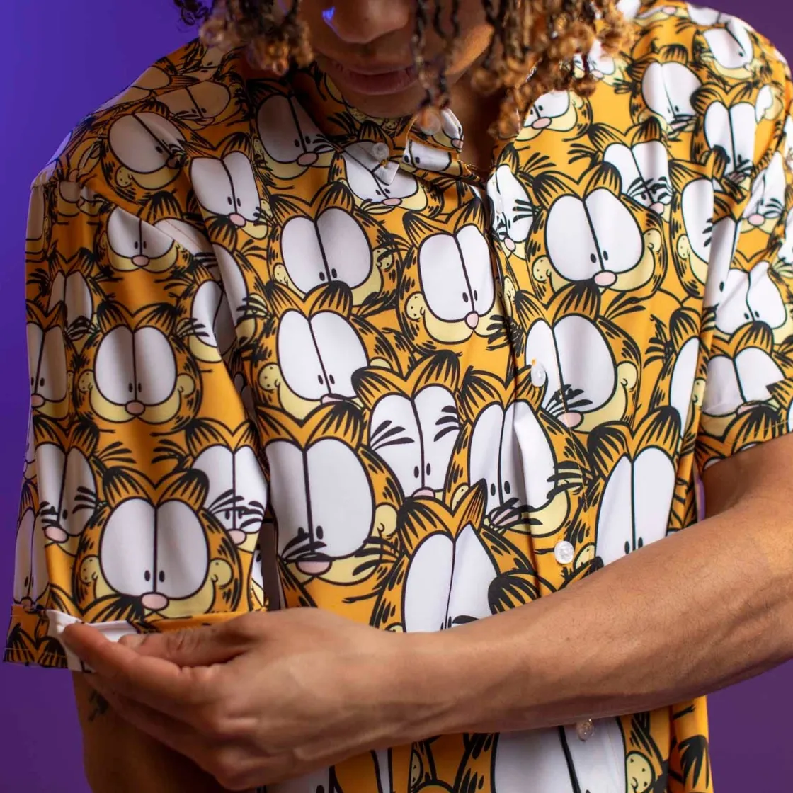 Garfield|Nickelodeon|Garfield “Love Me, Feed Me, Never Leave Me” – KUNUFLEX Short Sleeve Shirt