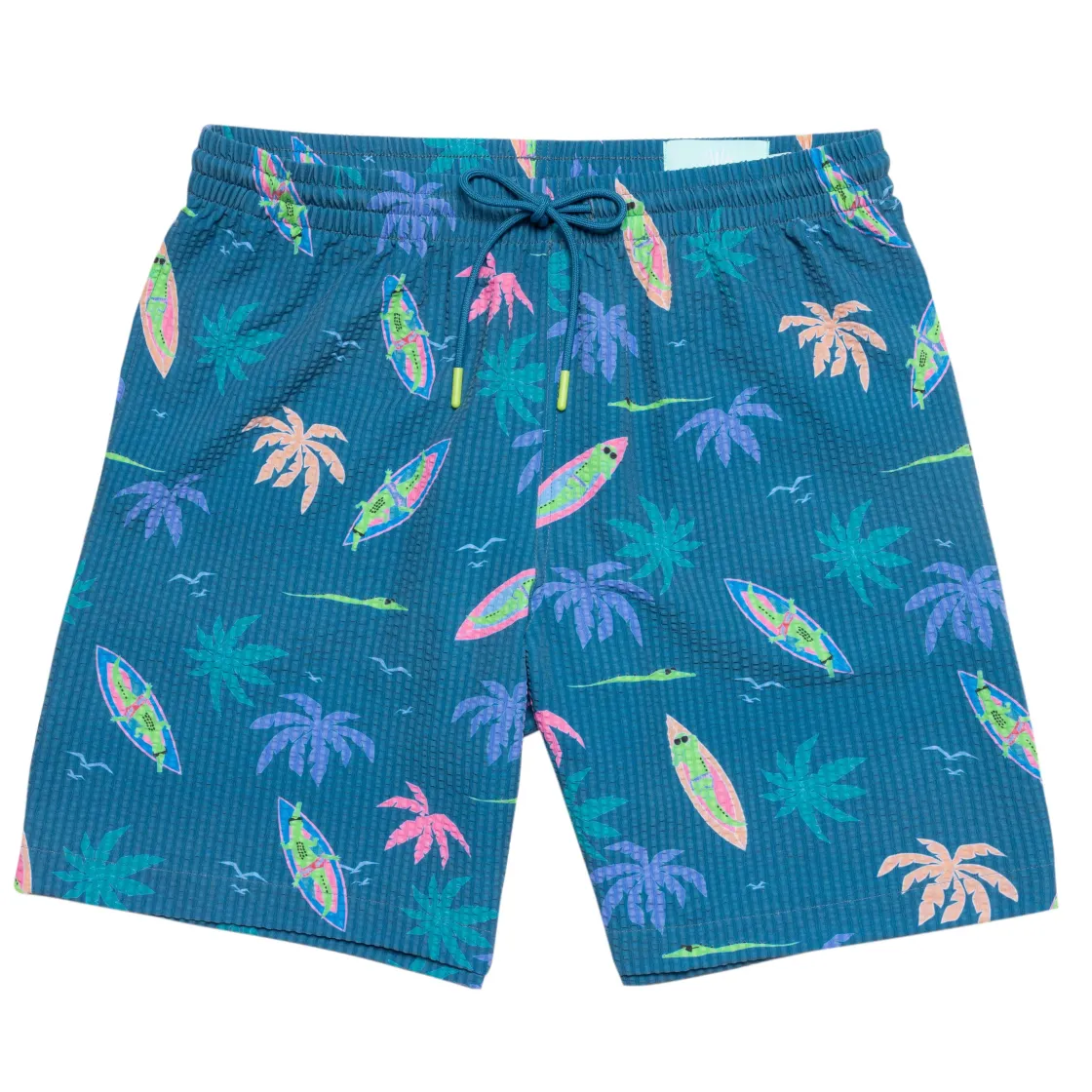 Shorts|Matching Sets|RSVLTS Gator Rays – Stretch Seersucker Hybrid Shorts