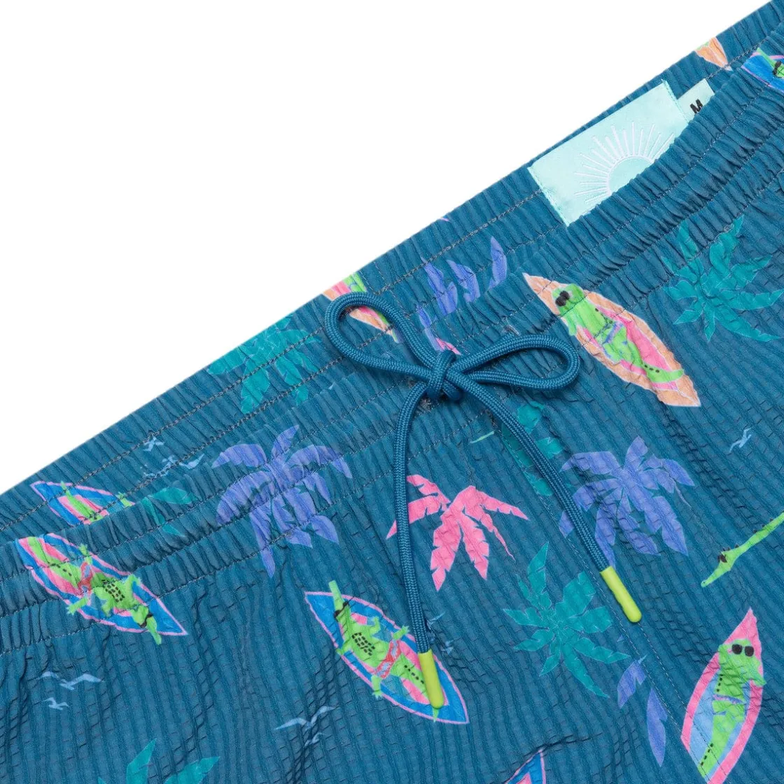 Shorts|Matching Sets|RSVLTS Gator Rays – Stretch Seersucker Hybrid Shorts