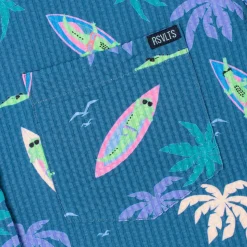 Short Sleeve Shirts|Matching Sets|RSVLTS Gator Rays – Stretch Seersucker Short Sleeve Shirt