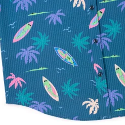 Short Sleeve Shirts|Matching Sets|RSVLTS Gator Rays – Stretch Seersucker Short Sleeve Shirt