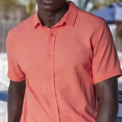 Short Sleeve Shirts|Matching Sets|RSVLTS Georgia Peach – Bamboo Short Sleeve Shirt