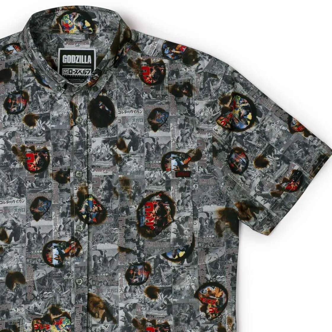 Godzilla|Short Sleeves|Godzilla “Silver Screen Scorcher” – KUNUFLEX Short Sleeve Shirt