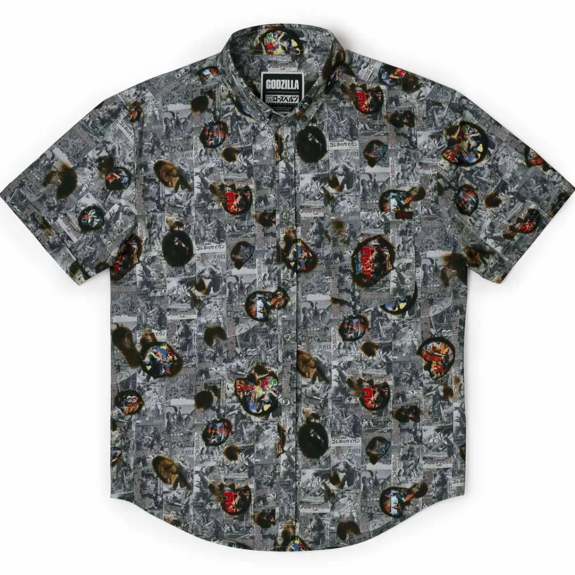 Godzilla|Short Sleeves|Godzilla “Silver Screen Scorcher” – KUNUFLEX Short Sleeve Shirt