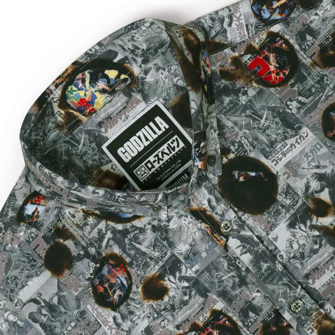 Godzilla|Short Sleeves|Godzilla “Silver Screen Scorcher” – KUNUFLEX Short Sleeve Shirt