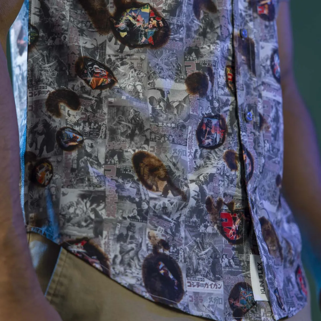 Godzilla|Short Sleeves|Godzilla “Silver Screen Scorcher” – KUNUFLEX Short Sleeve Shirt