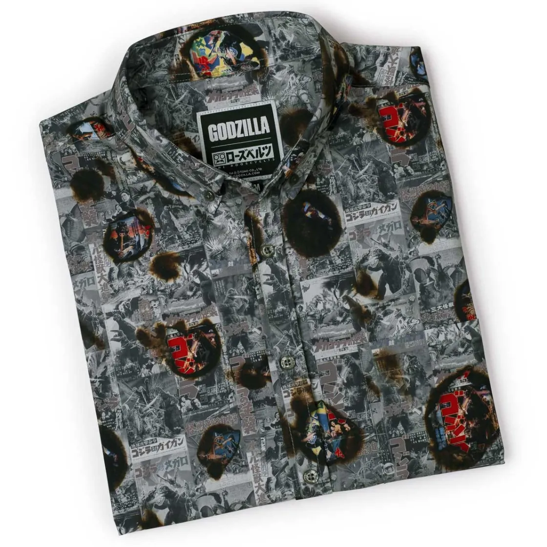 Godzilla|Short Sleeves|Godzilla “Silver Screen Scorcher” – KUNUFLEX Short Sleeve Shirt