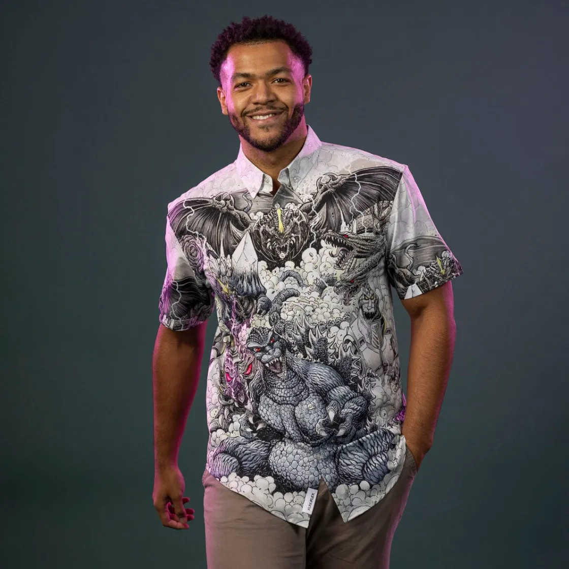 Godzilla|Short Sleeves|Godzilla "Strange Creatures" – KUNUFLEX Short Sleeve Shirt