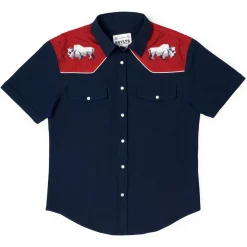 Short Sleeve Shirts|Americana|RSVLTS Great White Buffalo – Roper Short Sleeve Shirt