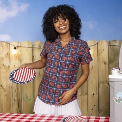 Short Sleeve Shirts|Americana|RSVLTS Grillaxin’ – Women's KUNUFLEX Short Sleeve Shirt