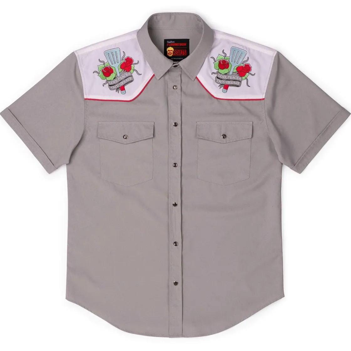 Guy Fieri|Roper|Guy Fieri "Love, Peace & Taco Grease" – Roper Short Sleeve Shirt
