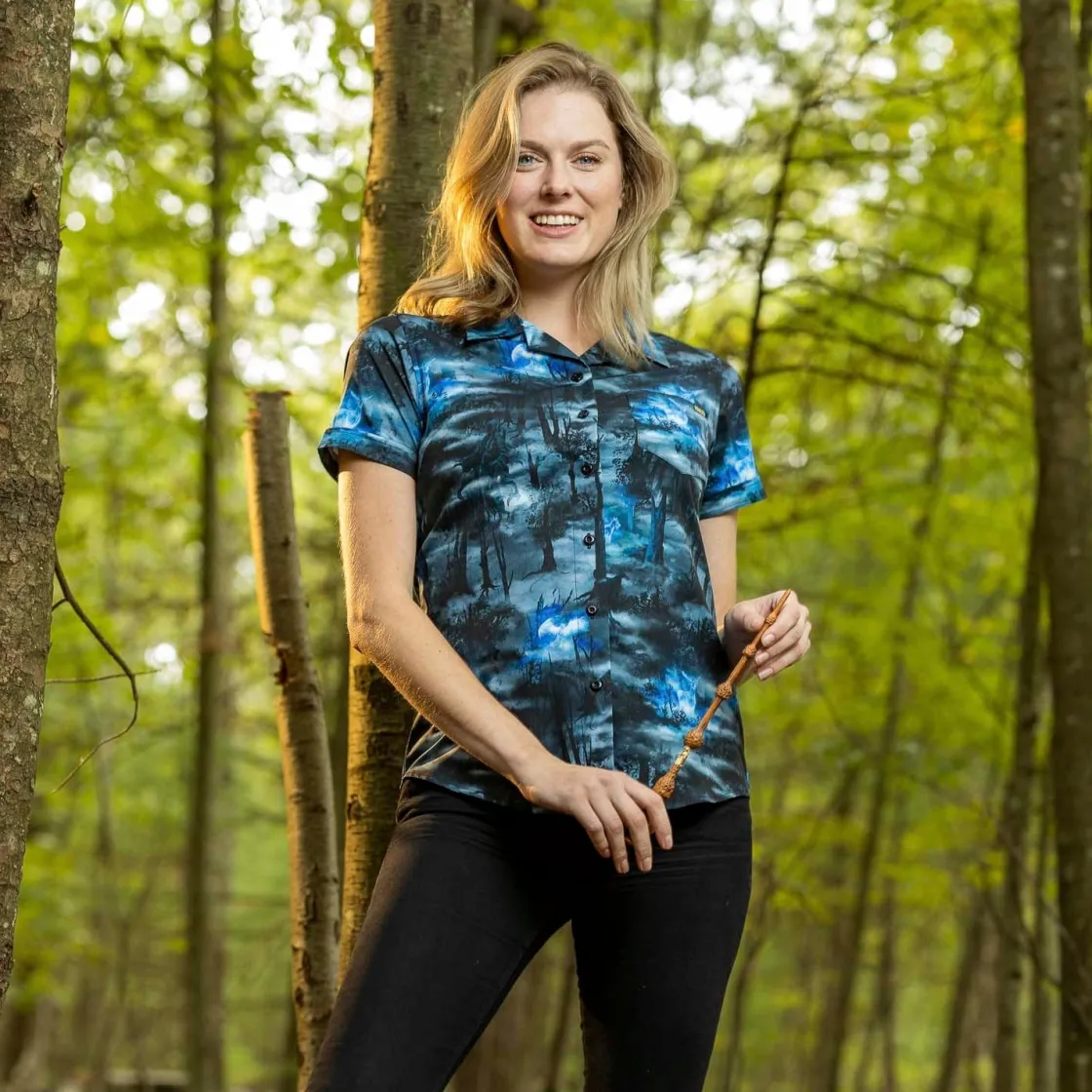 Harry Potter|Warner Bros.|Harry Potter "Expecto Patronum" – Women's KUNUFLEX Short Sleeve Shirt