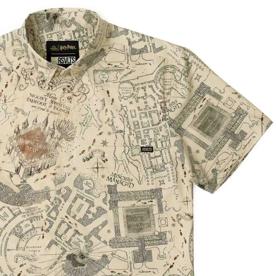 Harry Potter|Warner Bros.|Harry Potter "Mischief Managed" – KUNUFLEX Short Sleeve Shirt