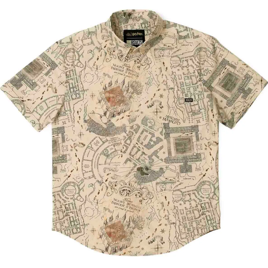 Harry Potter|Warner Bros.|Harry Potter "Mischief Managed" – KUNUFLEX Short Sleeve Shirt