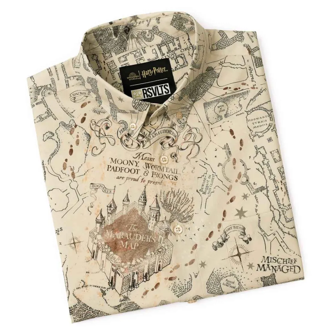 Harry Potter|Warner Bros.|Harry Potter "Mischief Managed" – KUNUFLEX Short Sleeve Shirt