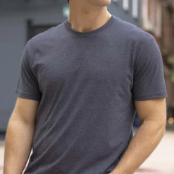 T-shirts|Athletic Wear|RSVLTS Heather Navy – Crewneck Tee