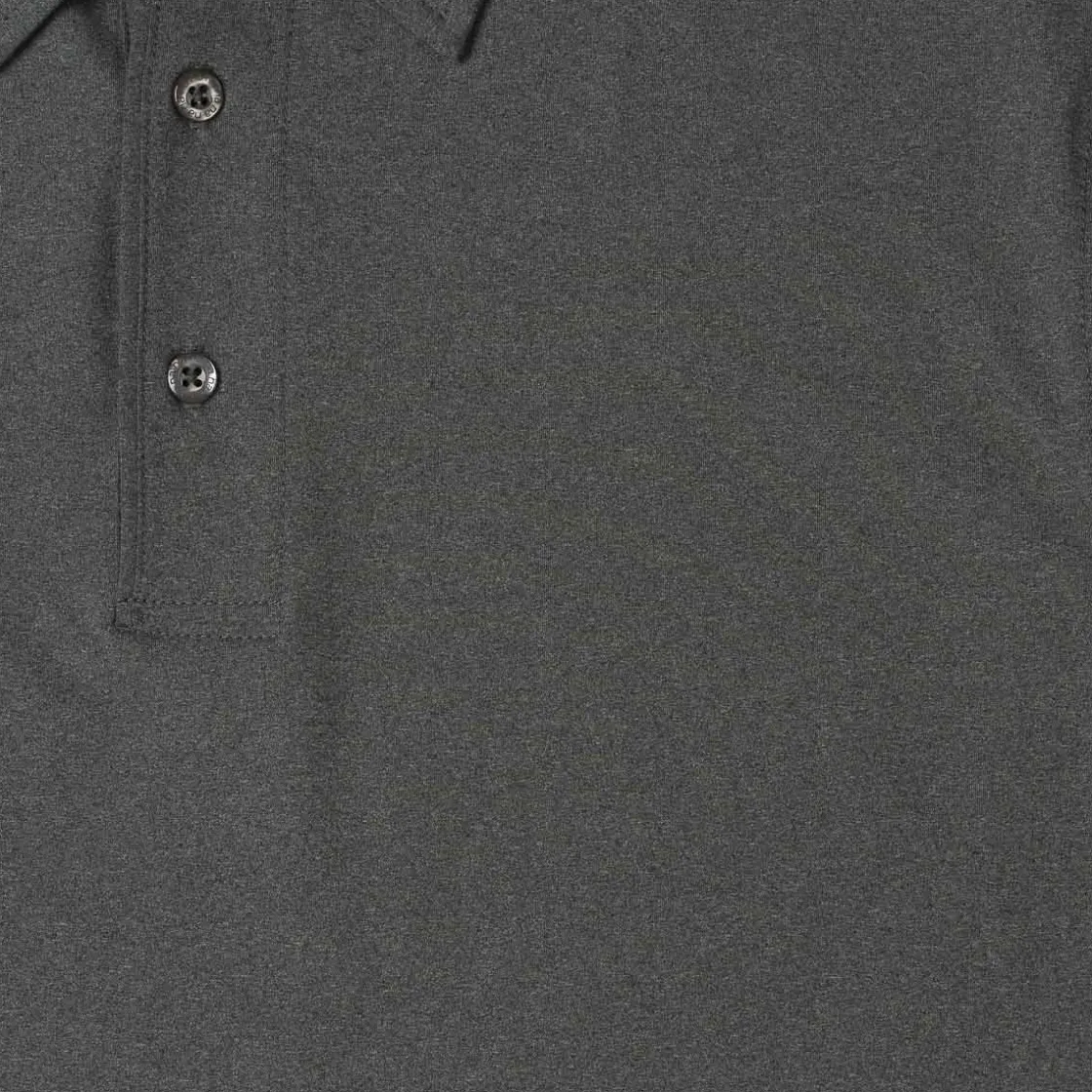 Polos|Basics|Breakfast Balls Iron Gate Melange – Commuter Short Sleeve Polo