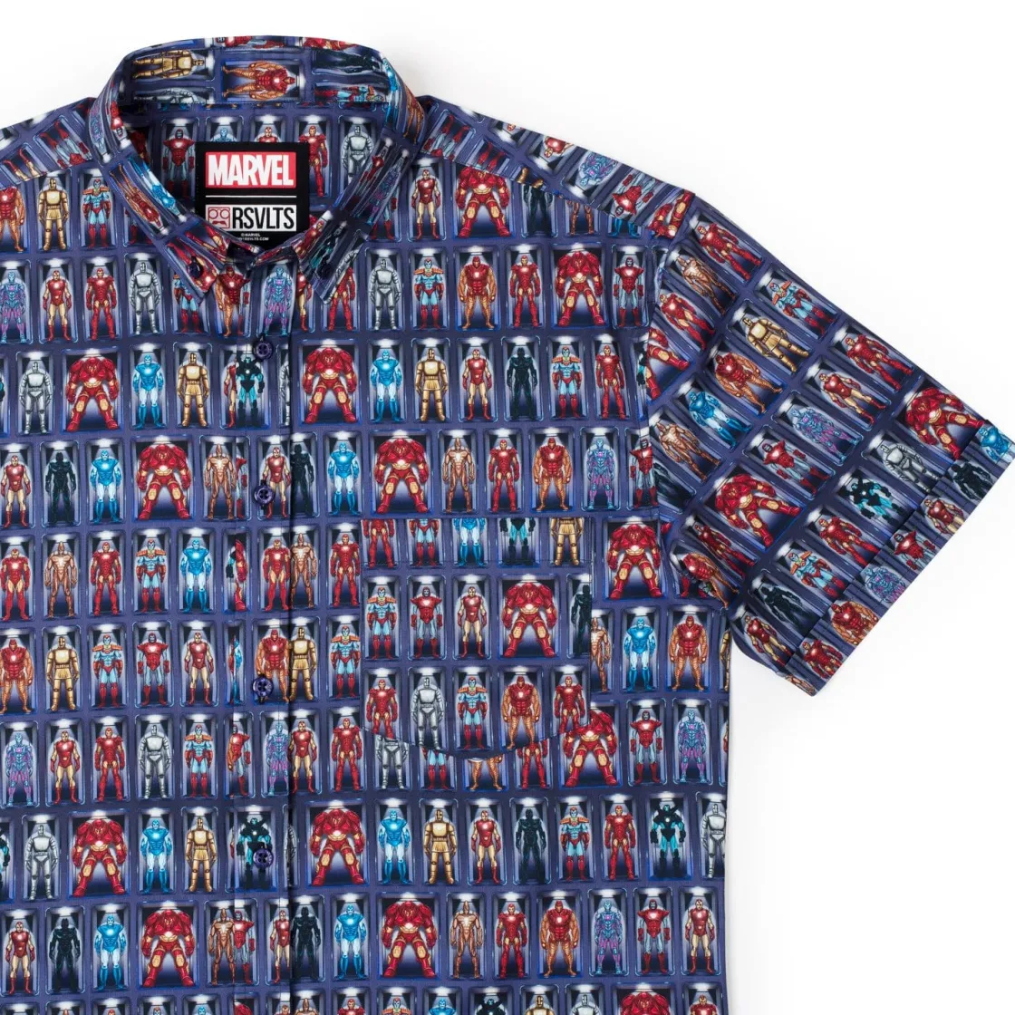 Iron Man|Marvel|Marvel Iron Man “Hall of Armor” – KUNUFLEX Short Sleeve Shirt