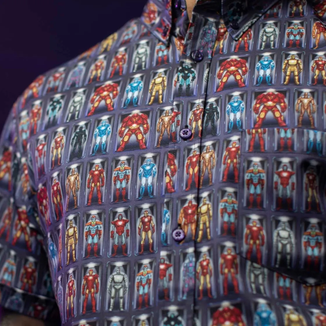 Iron Man|Marvel|Marvel Iron Man “Hall of Armor” – KUNUFLEX Short Sleeve Shirt