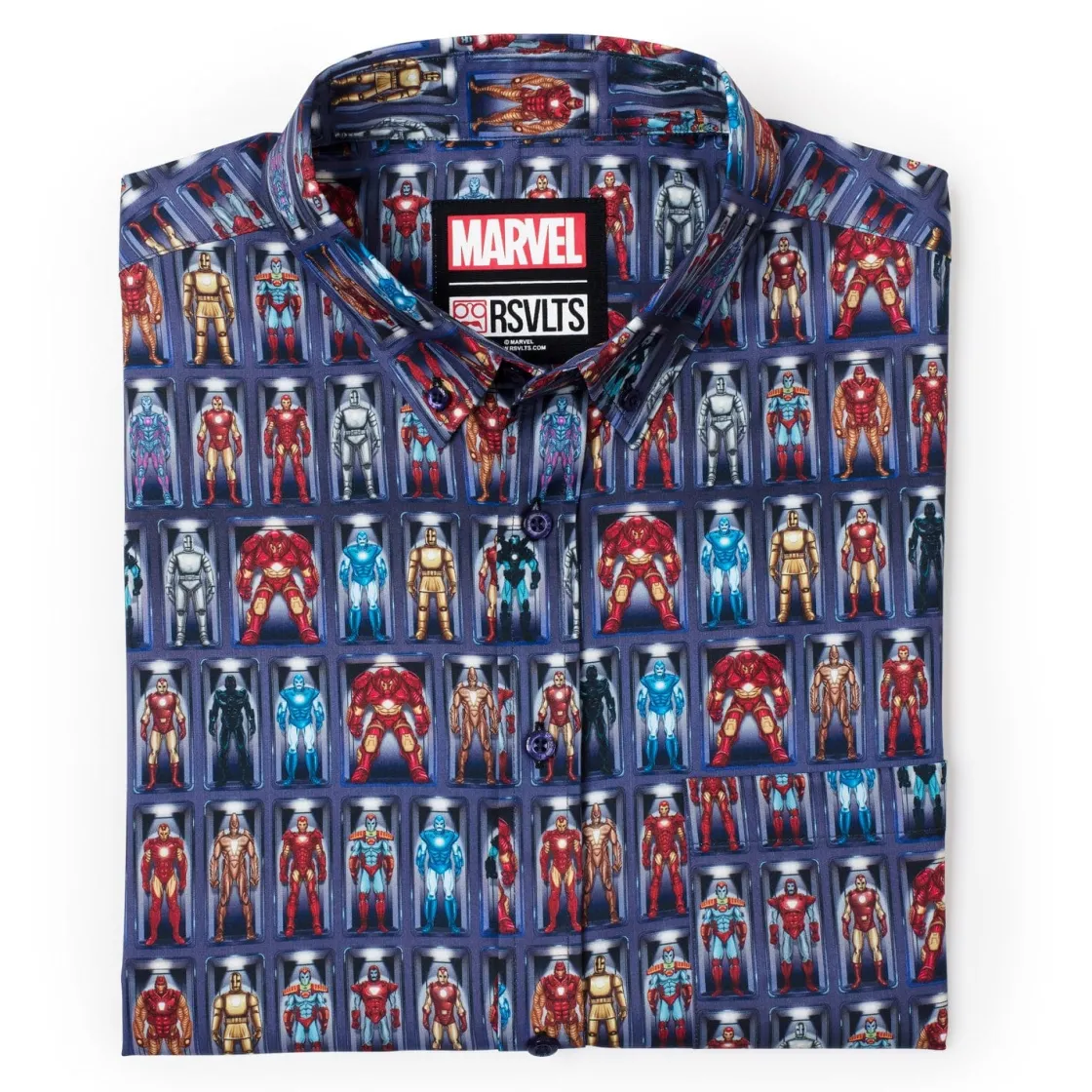 Iron Man|Marvel|Marvel Iron Man “Hall of Armor” – KUNUFLEX Short Sleeve Shirt