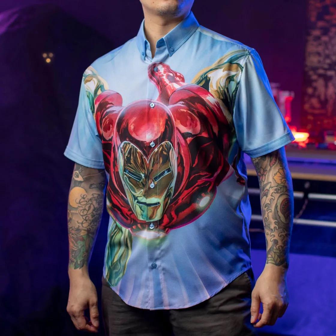 Iron Man|Marvel|Marvel Iron Man “The Invincible” – KUNUFLEX Short Sleeve Shirt